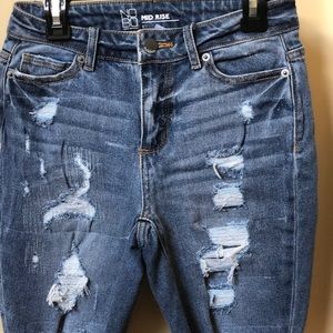 Denim shorts..